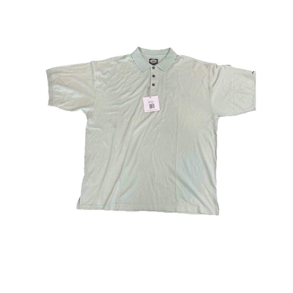 Vintage NWTs Nineteenth Hole‎ Golf Polo Men’s Xxl 100% Cotton Color Kale Green
